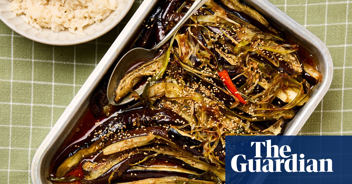 Meera Sodha's vegan recipe for soy, sake and sesame oil-braised aubergines | The new vegan