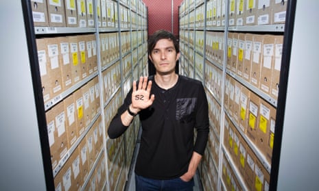 Ross Hunter displays his donor code S2 at the Public Records Office Victoria. Files from Prince Henry’s hospital were kept here on restricted access. However new Victoria legislation means they these files can now be accessed for donor linking. From the Sensible Films documentary, Sperm Donors Anonymous, broadcast on ABC TV on 18 August 2015