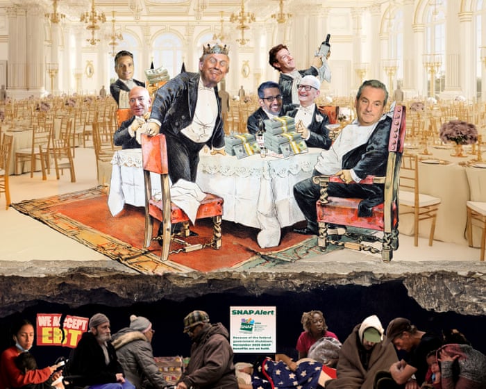 The luxury gap: Trump builds his palace as Americans face going hungry