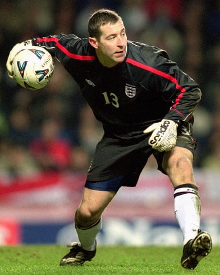 Martyn playing in a friendly against Spain at Villa Park in 2001