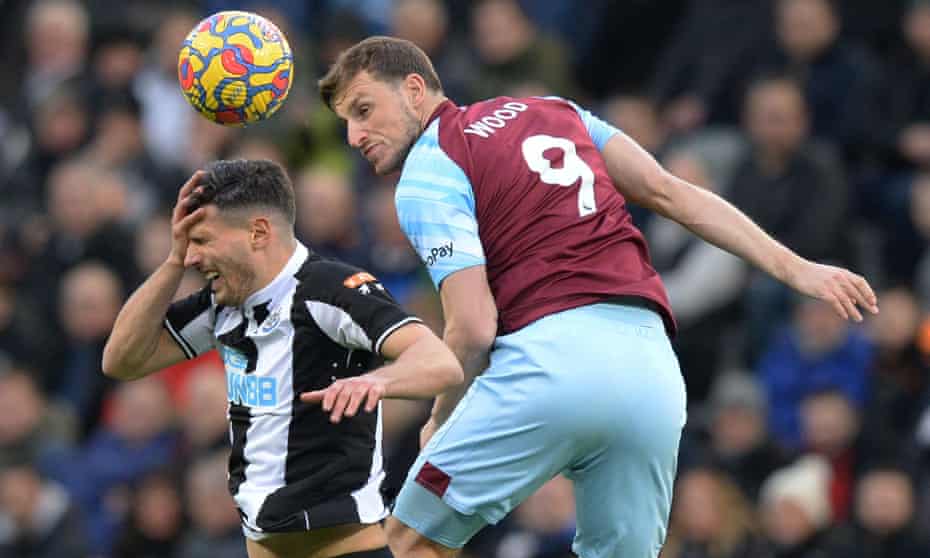 Chris Wood in action for Burnley against Newcastle last month.