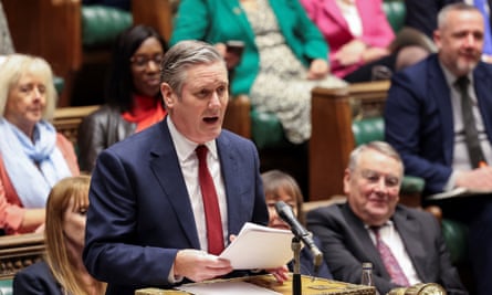 Keir Starmer at PMQs.