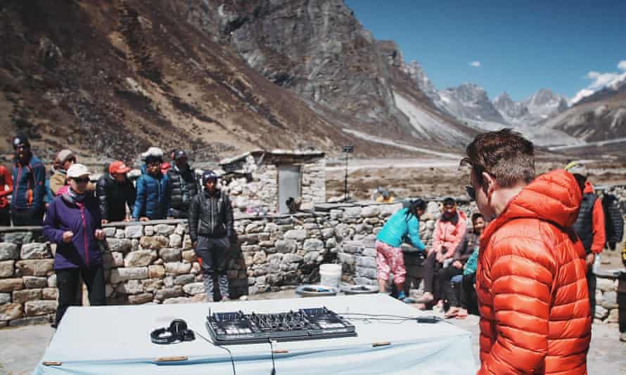 ‘People were being helicoptered off’ … Oakenfold on his way to Everest.