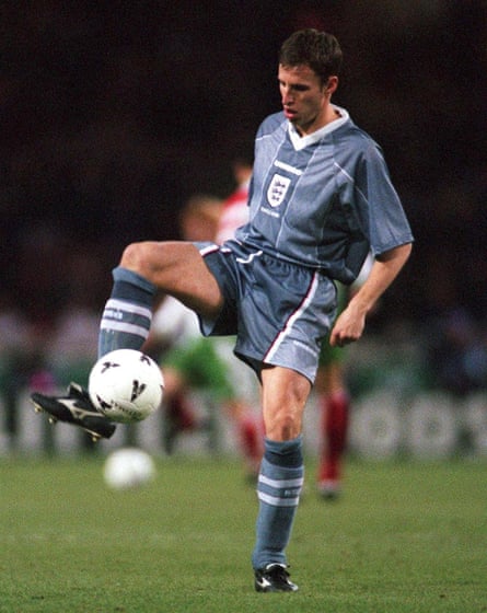 Southgate playing for England in 1996.