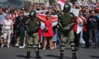 Belarus protesters defy crackdown to march again through Minsk
