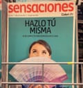 Adriana Rodriguez, stock image model, on the cover of a magazine