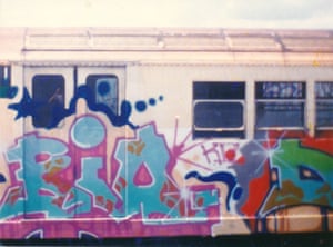 Graffiti on  subway carriage