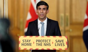 UK coronavirus business bailouts have already cost more than £100bn 1 The chancellor, Rishi Sunak, speaking at the daily Downing Street press conference.