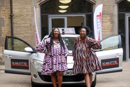 Adeola with her sister Ronke Jane at Scarlett Driving School.