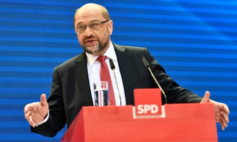 Martin Schulz, the leader of the SDP on the day after the Social Democrats suffered severe losses in the elections for a new federal parliament, the Bundestag.