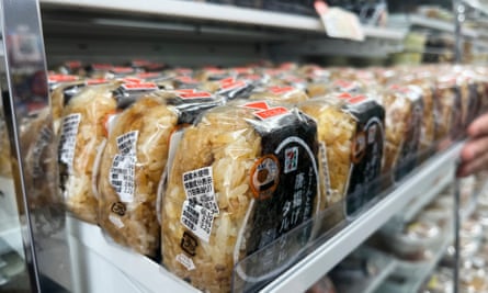 Onigiri is for sale at a Japanese 7-Eleven convenience store