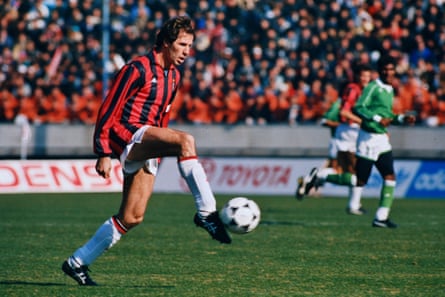 Franco Baresi in action for Milan in in 1989.