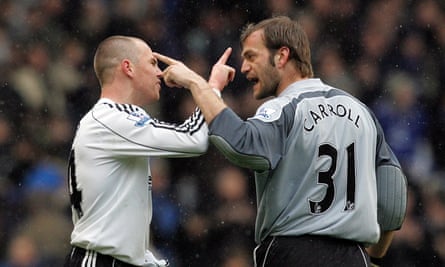 Derby teammates Kenny Miller Roy Carroll fall out after another defeat in 2008