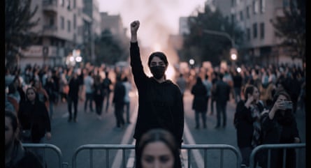 ‘It’s using technology to keep something alive’ … an AI protester in Koosha’s film.