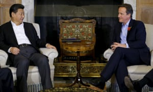 Prime Minister David Cameron and President Xi Jinping discuss foreign policy at Chequers