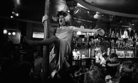 A drag artist at the Royal Vauxhall Tavern pub in Vauxhall, south London, 1976