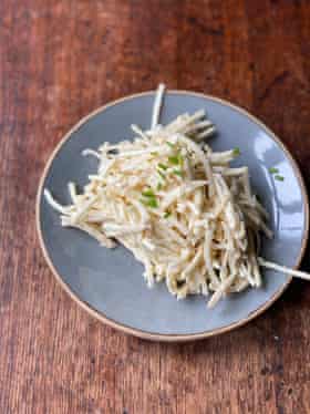 A sprinkle of cayenne: David Tanis’ celeriac remoulade.
