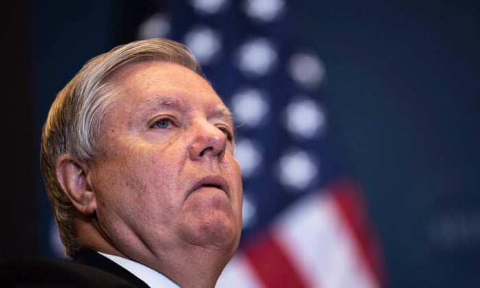 Lindsey Graham at the America First Agenda summit Washington last week.