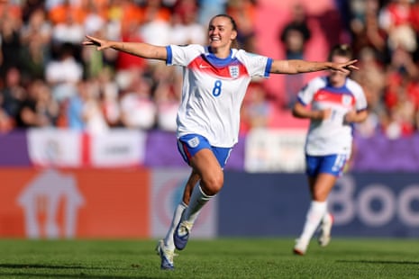 Georgia Stanway celebrates different England screamer!