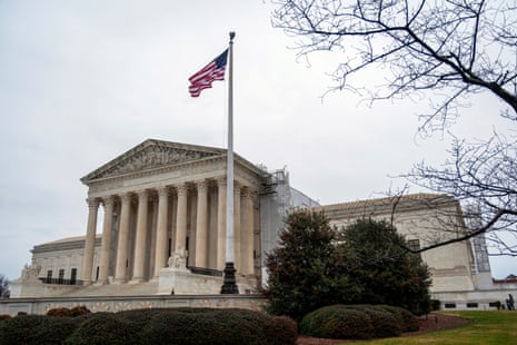 The US supreme court building.