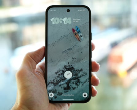 The lock screen of the Pixel 10a.