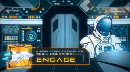 illustration of astronaut in space vehicle