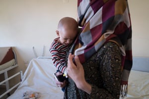 Ten-month old Rashem with his mother.