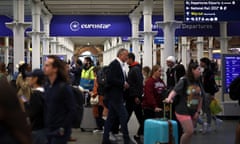Eurostar passengers at St Pancras International