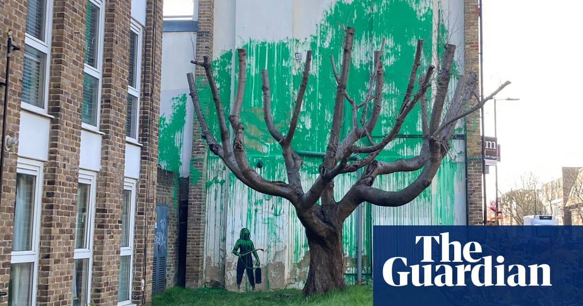 North London tree mural prompts Banksy speculation