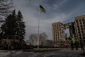 The building of the regional administration was destroyed by Russian missile strikes.
