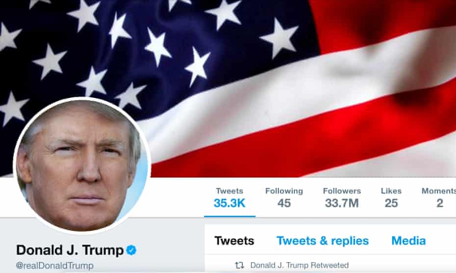 The president’s Twitter page officially did not exist for 11 minutes on Thursday. One Twitter user responded: ‘USA was great again – for 11 minutes.’