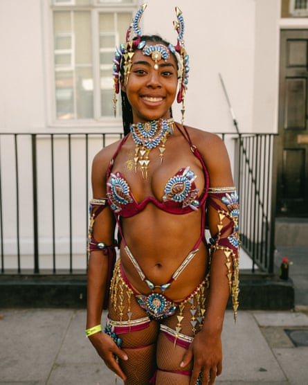 Kyhra posing for a portrait after dancing in the parade