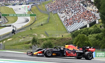 Max Verstappen pictured during the second practice session at the Austrian grand prix on Friday