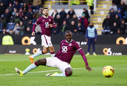 Axel Tuanzebe equalises for Burnley late in the first half.
