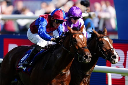 Jan Brueghel (left) won the St Leger last year but was then ruled out of the Melbourne Cup by vets after travelling all the way to Australia.