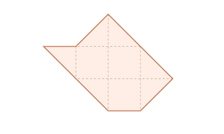 The dotted lines are drawn only to indicate the dimensions of the shape.