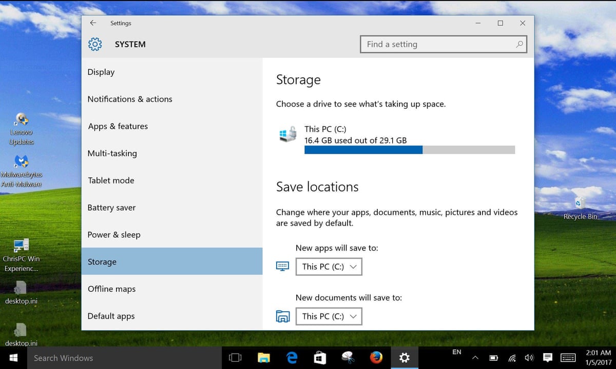 What Is The Best Way To Deal With Windows 10 Updates On A 32gb Machine Windows 10 The Guardian
