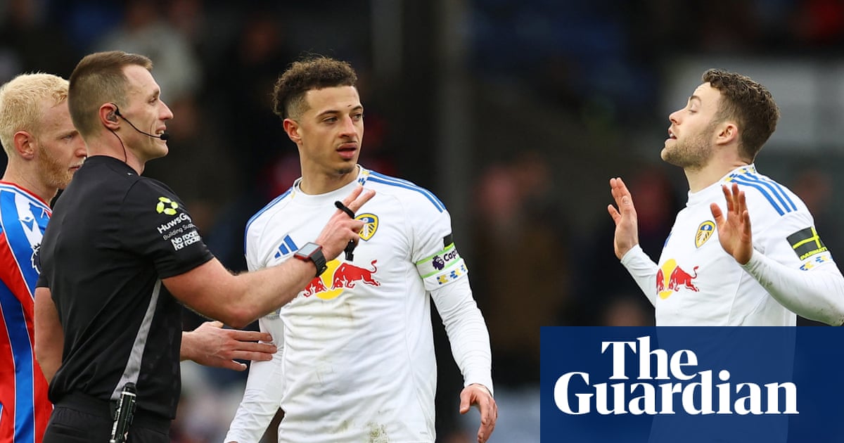 Leeds keep on track for survival despite Gudmundsson red card against Palace