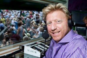 Boris Becker commentating at Wimbledon 2011.