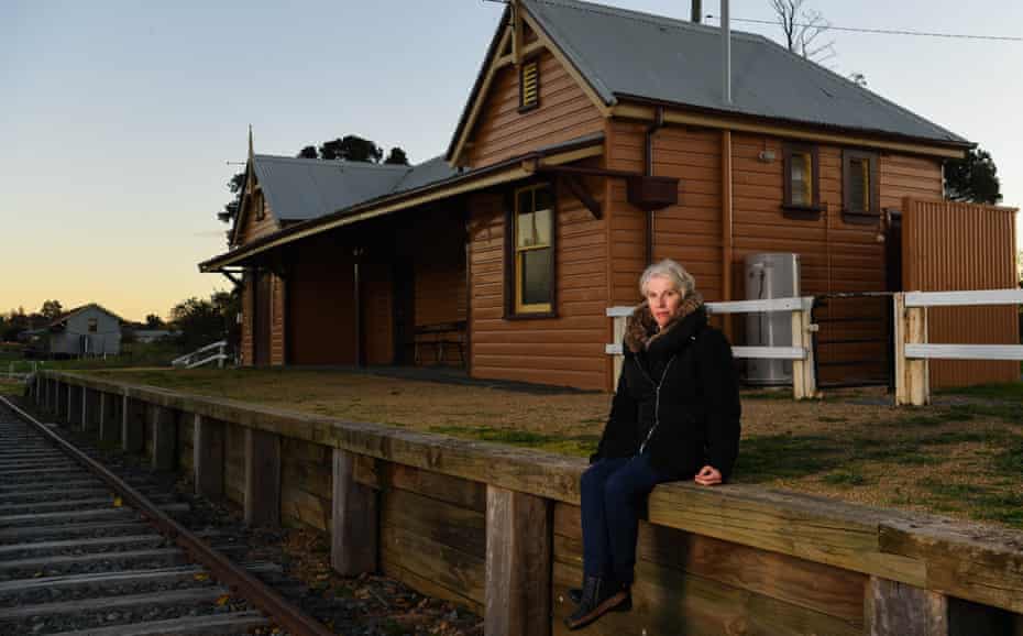 Penny Ackery, an independent candidate for Hume in NSW, at Crookwell railway station in the NSW southern tablelands. 