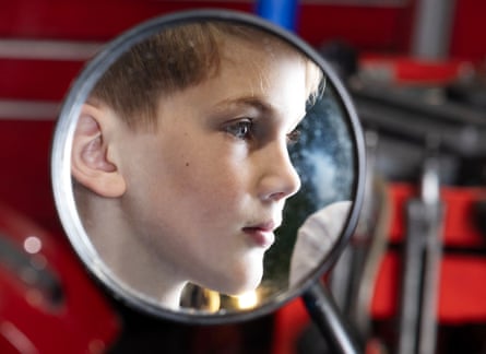 Leonardo’s reflection in a moped mirror