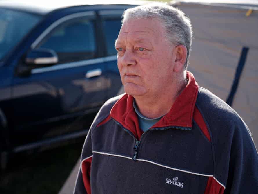 Michael, a Hobart man who lives in a caravan at the showgrounds