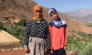 Malika and Zahra on their roof terrace in Tazalt
