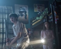 Film Review - Lee Cronin's The MummyThis image released by Warner Bros. Pictures shows Shylo Molina, left, and Billie Roy in a scene from "Lee Cronin's The Mummy." (Warner Bros. Pictures via AP)