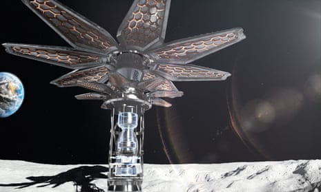 Artist’s impression of a Rolls-Royce Space Flower microreactor, to provide the power needed for a continuous human presence on the moon