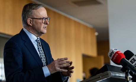 Anthony Albanese speaks to media