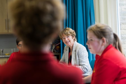 Airey speaking to pupils