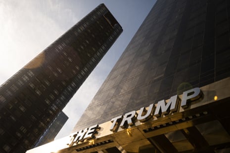 The Trump World Tower building in New York, U.S., on Sunday, Jan. 24, 2021. Donald Trump’s name is emblazoned on buildings across Manhattan, usually spelled out in large gold lettering. Now, some unit owners fear that having his name on their building could harm the value of their investment. 