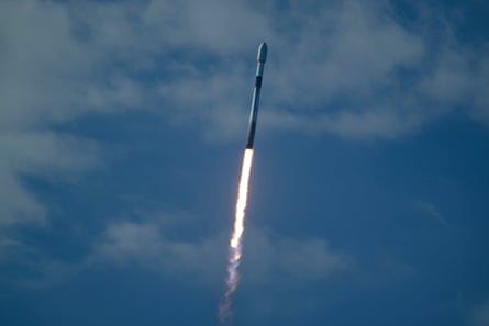 a rocket in the air