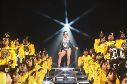 Beyoncé takes the stage at Coachella Valley Music & Arts Festival on April 14, 2018.